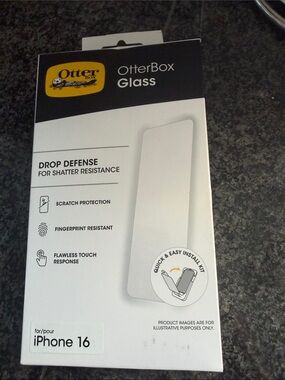 OtterBox Glass Screen Protector for iPhone 16 - White